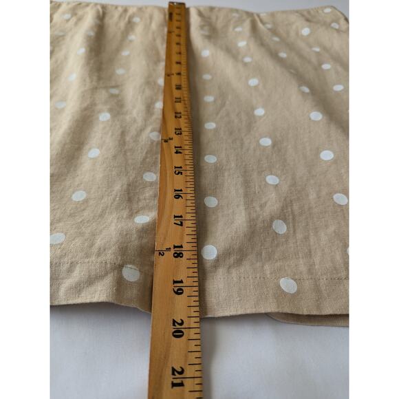 Old Navy Womens Beige Polka-dot Linen-Blend‎ A Line Skirt XXL Lightweight New - Picture 8 of 8